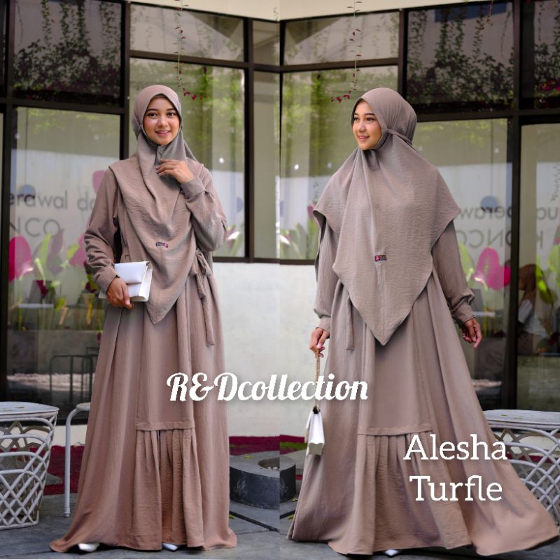 gamis cringkel alesha,gamis kekinian, gamis remaja, gamis set jilbab free cadar