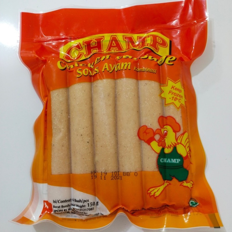 

Champ chick sausage 150 sosis ayam