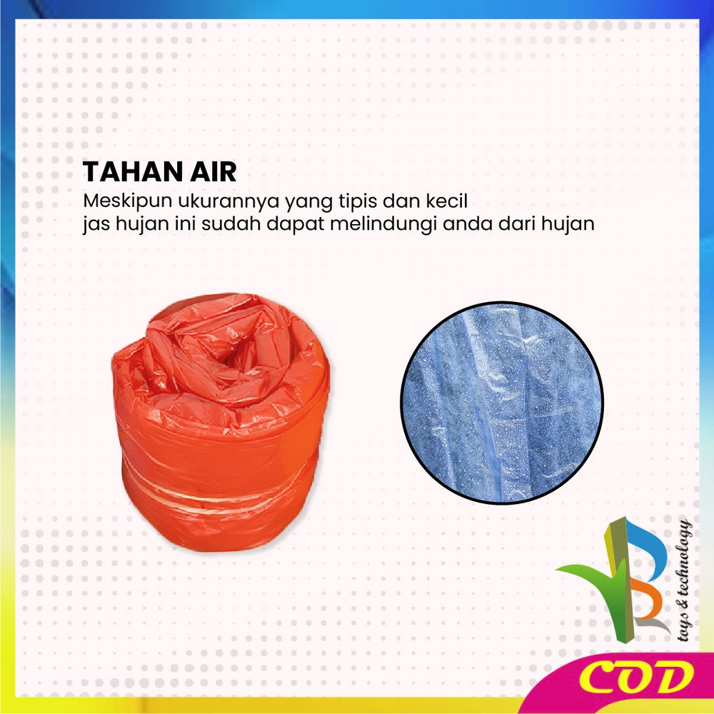 RB-C853 Jas Hujan Bola Plastik Gantung Warna Warni Anti Air / Jas hujan Konser Raincoat Travel Portable Dengan Gantungan Bola Kunci