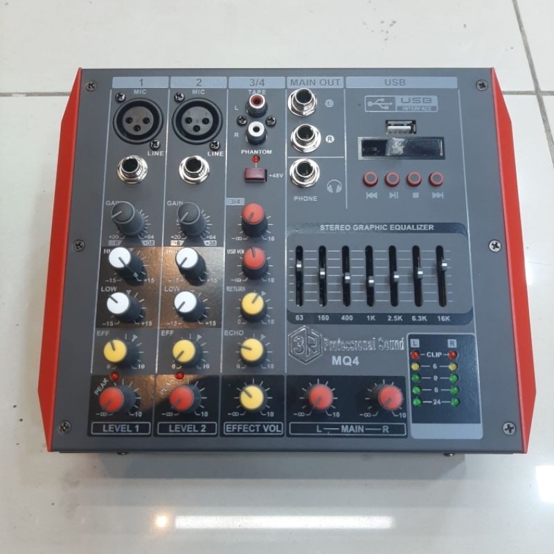 POWER MIXER 3R 4 CHANNEL Buat Speaker 10,12,15 Inch, Karaoke Smart tV