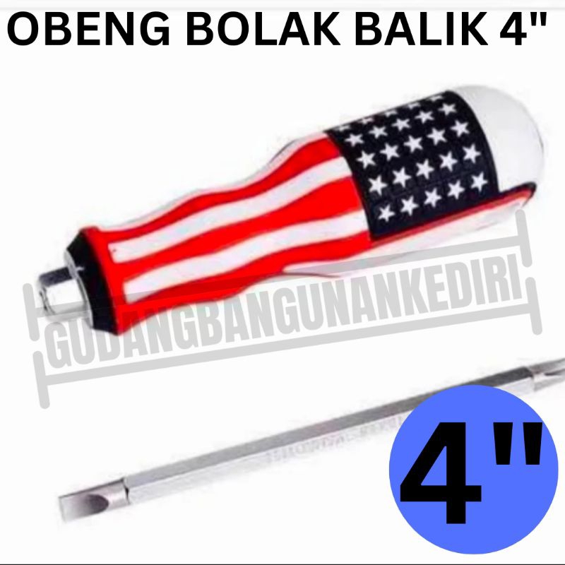 obeng bolak balik amerika 4 inch obeng 2 way plus minus