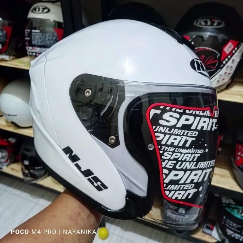HELM NJS KAIROZ WHITE PUTIH GLOSSY