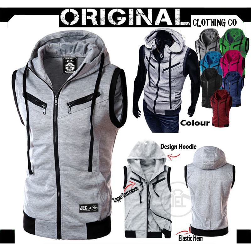 Sweater Rompi Hoodie Zipper premium