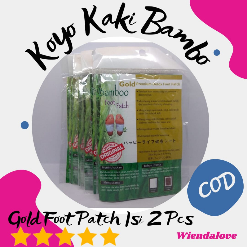 Koyo kaki bamboo gold foot patch Original by Wiendalove