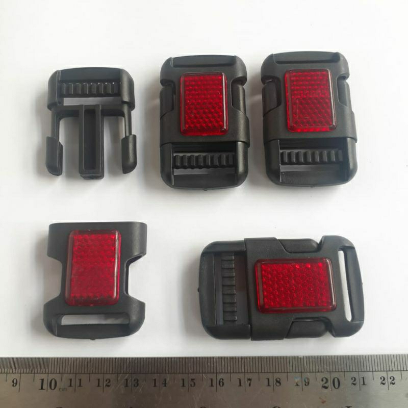 Buckle Tas Slop Kunci Sodok 2,5cm Untuk Aksesoris Stok Garment Red