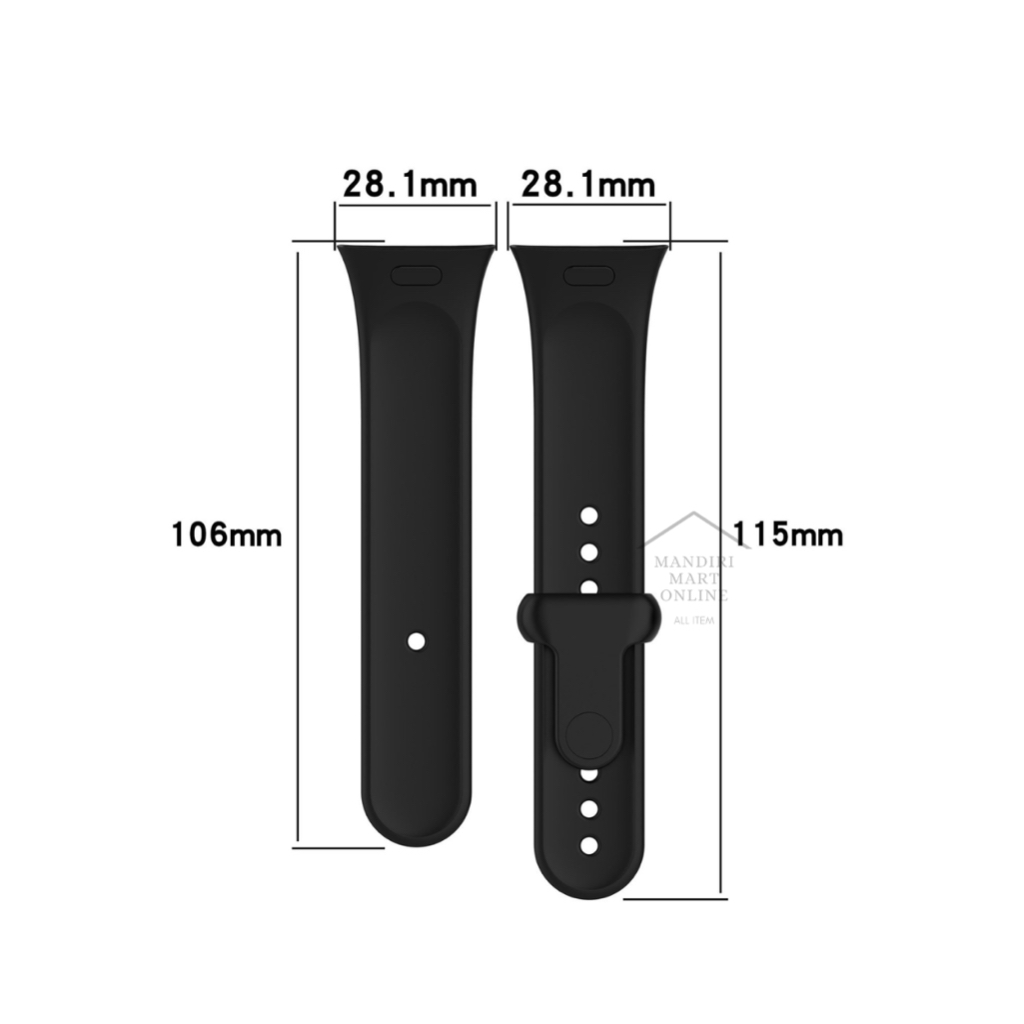 Strap Redmi Watch 3 Silicone Tali Pengganti Xiaomi Redmi Smartwatch 3 Bahan Silikon