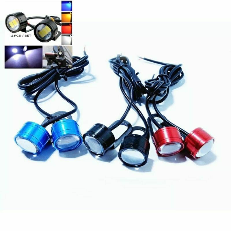 TERMURAH LAMPU MATA ELANG LAMPU FLASH KEDAP KEDIP MOTOR EAGLE EYE FLASH KEDIP 3 LED 3 MODE