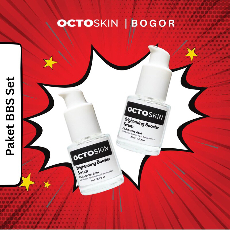 octoskin - paket bundling 2pcs octoskin brightening booster serum 20ml