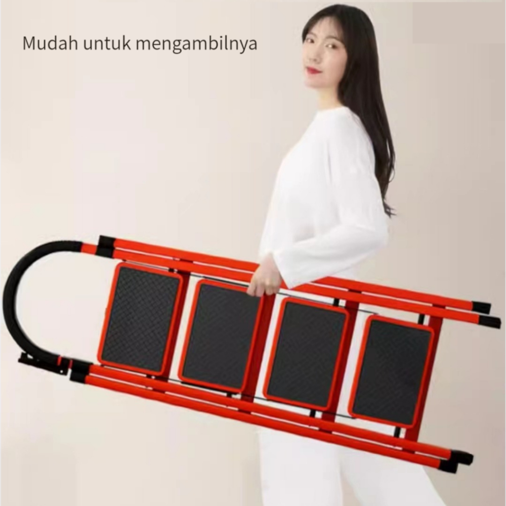 Furnibest Tangga Lipat Besi Tangga Lipat 3/4/5 Step Ladder