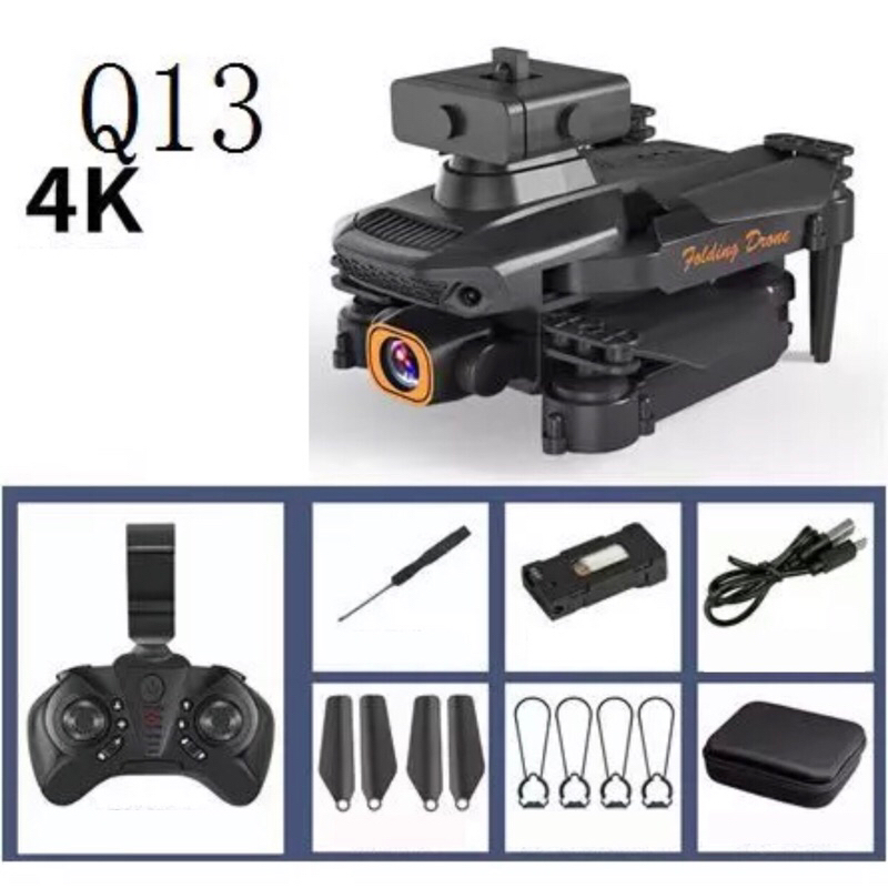 Kamera Drone Q13 Drone Penghindar Rintangan 360, Drone Mini Fotografi Udara 4K Hd dengan Kamera