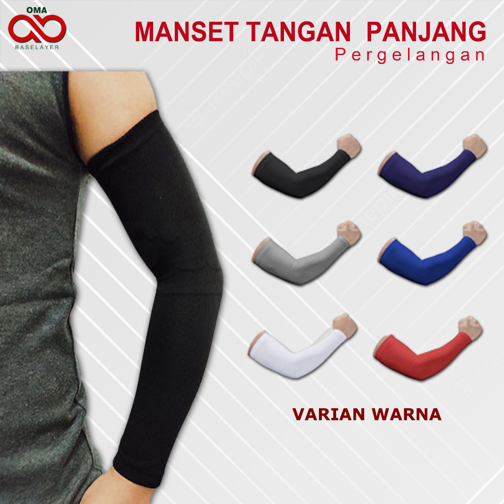 Manset Deker Tangan Panjang Pria Wanita Handsock Lengan