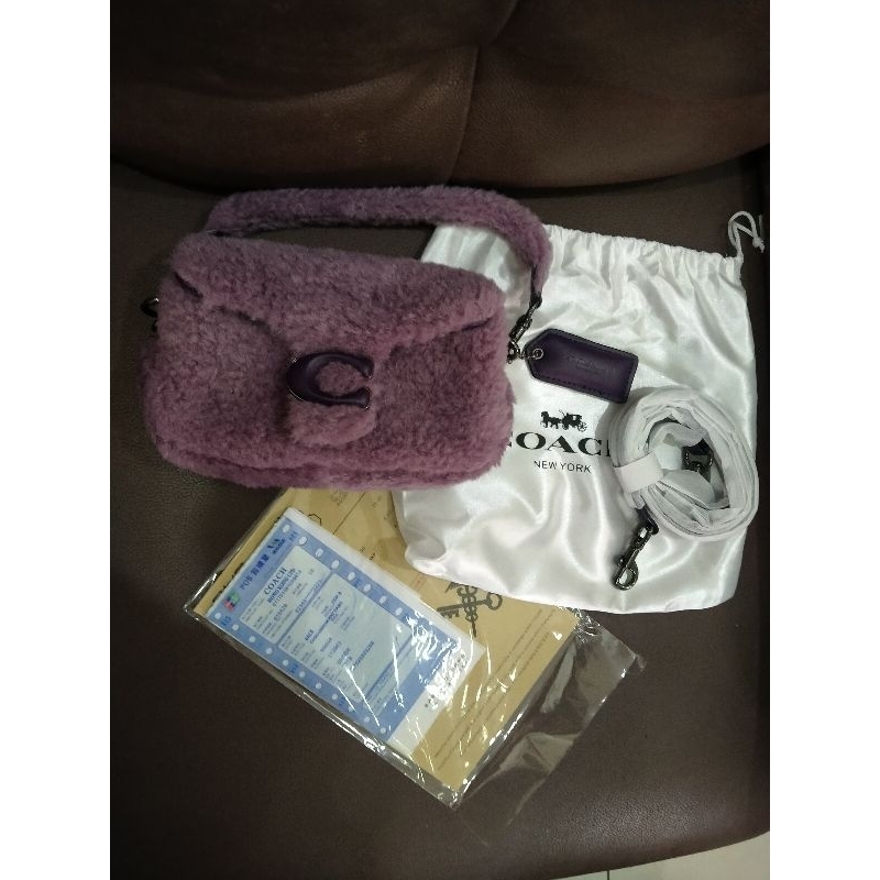 coach tabby shearling