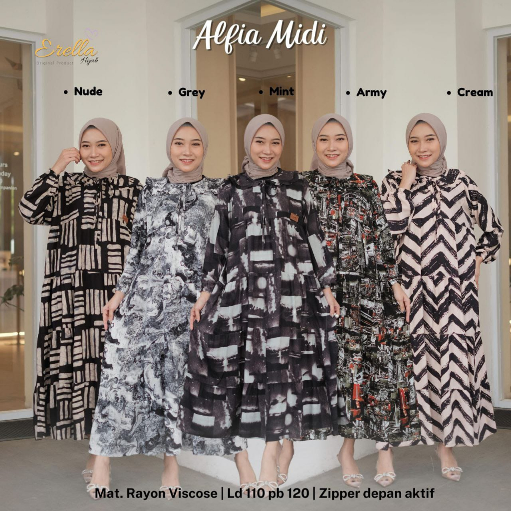 Alfia Midi Dress by Erella Hijab