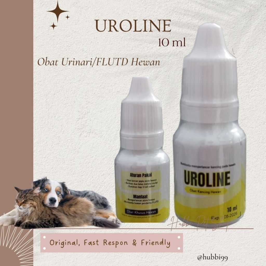 Obat kencing Kucing Uroline 10ml Obat Anjing Anti Radang Kemih Susah Buang Air Kecil Susah Pipis Cat 10ml