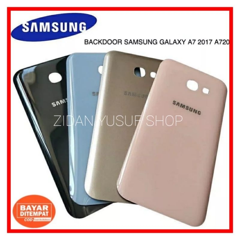 BACKDOOR BACK COVER KESING CASING HOUSING SAMSUNG A720 A7 2017 BAHAN KACA TUTUP BELAKANG ORIGINAL