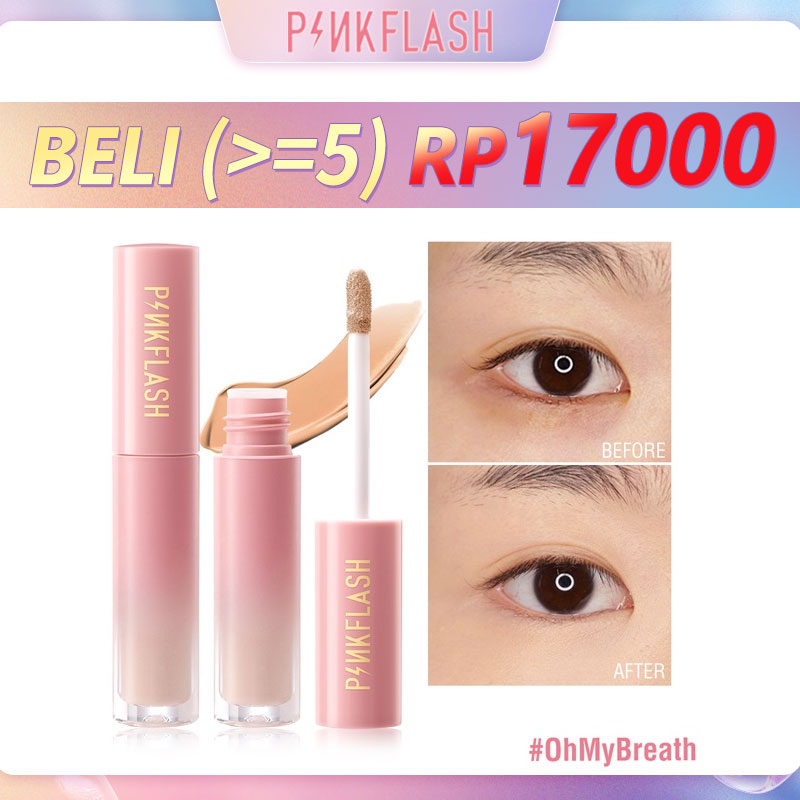 PINKFLASH Liquid Concealer Tahan Air Tahan Lama Full Coverage Color Breathable Corrector