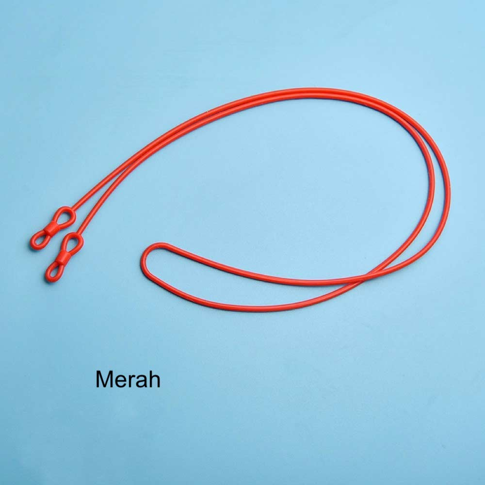 Tali Strap [ Merah ] Earhook Kacamata Pria dan Wanita - Penahan Anti Jatuh - Rubber TL8239