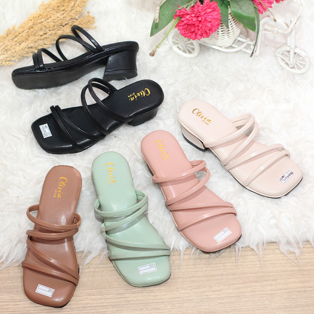 Sandal heels anak perempuan hak tahu uk 31/35 - AMOR KIDS 01