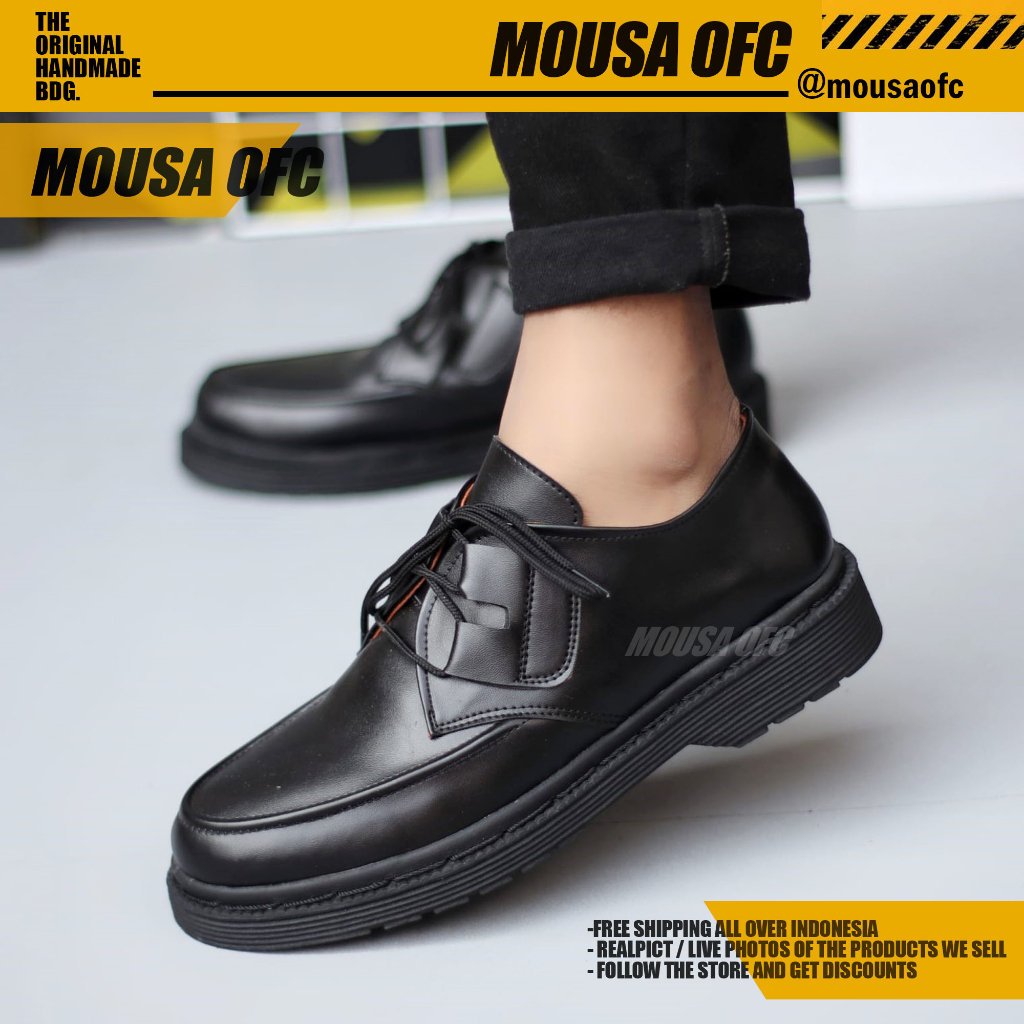 Sepatu Low Boots Docmart Pantofel Formal Hitam Pria