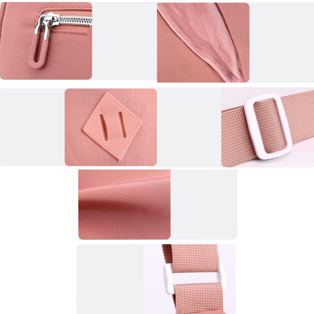 TAS SELEMPANG WANITA KEKINIAN SHOULDER BAHU SIMPLE FASHION BRANDED TA830P3 BATAM MURAH CEWEK CASUAL IMPORT ANTI AIR TERBARU PINK BAGARIA PREMIUM SLING BAG REMAJA KOREA