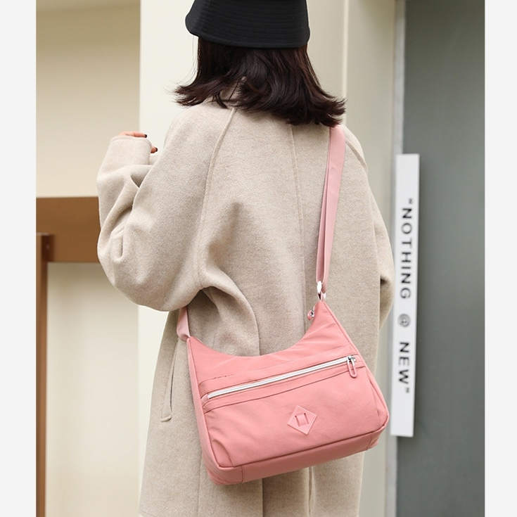 TAS SELEMPANG WANITA KEKINIAN SHOULDER BAHU SIMPLE FASHION BRANDED TA830P3 BATAM MURAH CEWEK CASUAL IMPORT ANTI AIR TERBARU PINK BAGARIA PREMIUM SLING BAG REMAJA KOREA