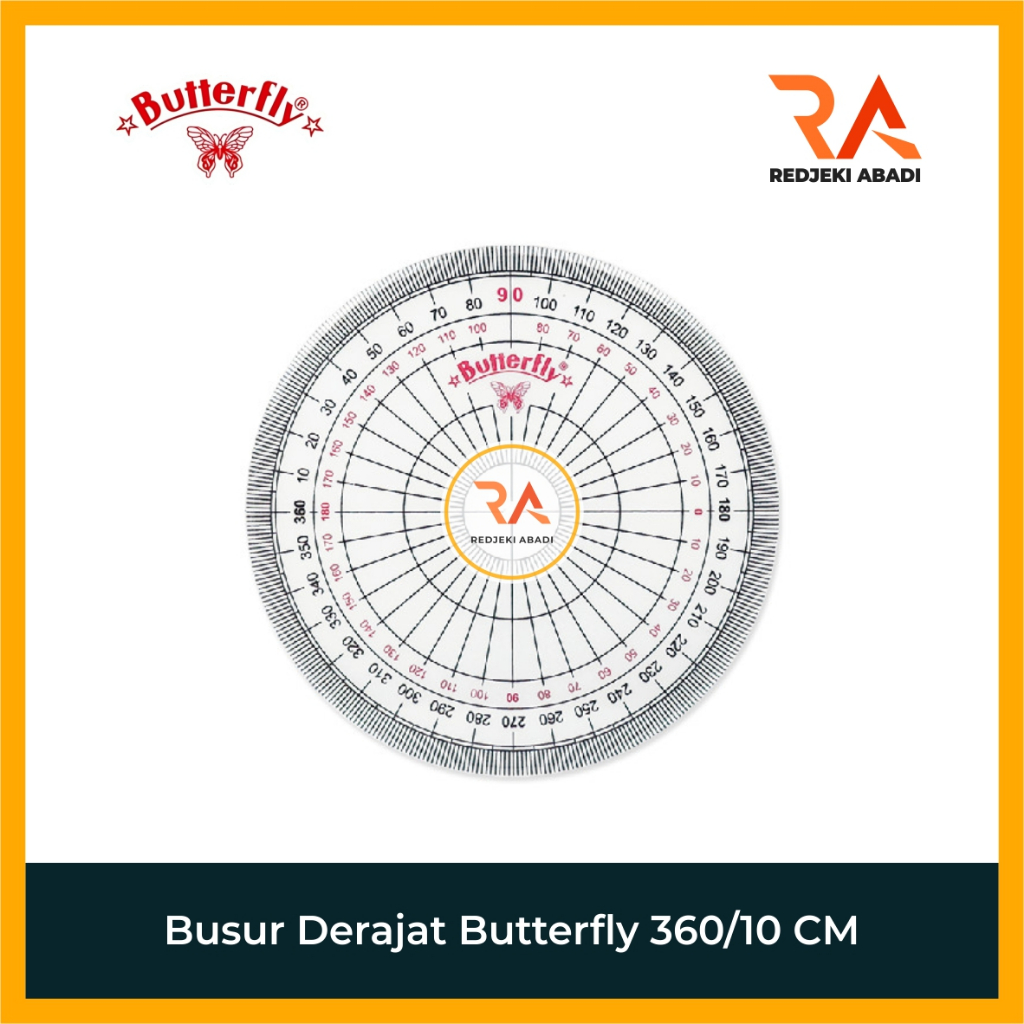 

Busur Derajat Butterfly 360.10 CM