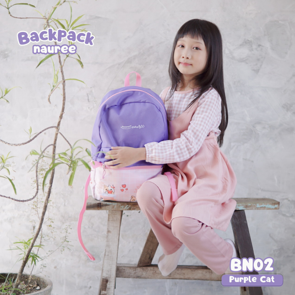 Nauree - Backpack Free Pouch Strap Bahu Empuk Untuk Anak Perempuan Laki Laki Karakter Kartun Gambar Superhero Tali Punggung BN 01 02 03 04 Bahan Cordura Cocok Untuk Anak Sekolah TK SD Modis Berkualitas Awet