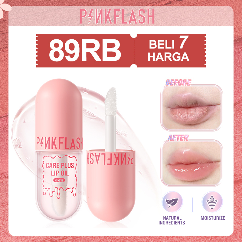 PINKFLASH Pure Natural Care Plus Lip Oil Moisturizing Lip Oil Lip Balm Lip Gloss Lip Plumper Repair Nourish Reduce Wrinkles