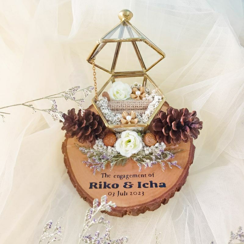 Kotak Box Cincin Rustic Box Ring Tunangan Ring Box Lamaran Ring Box Seserahan