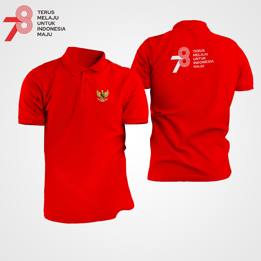 Riashop - Kaos Polo HUT Kemerdekaan RI Ke 78 | Polo Shirt HUT RI Ke 78