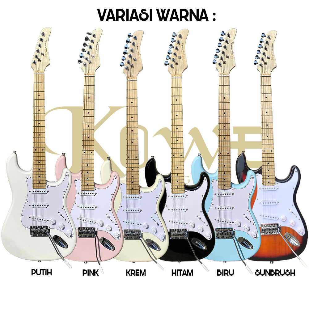 Gitar elektrik STRONGER Merk Kowe Original FREE AMPLI dan FREE Custom Nama