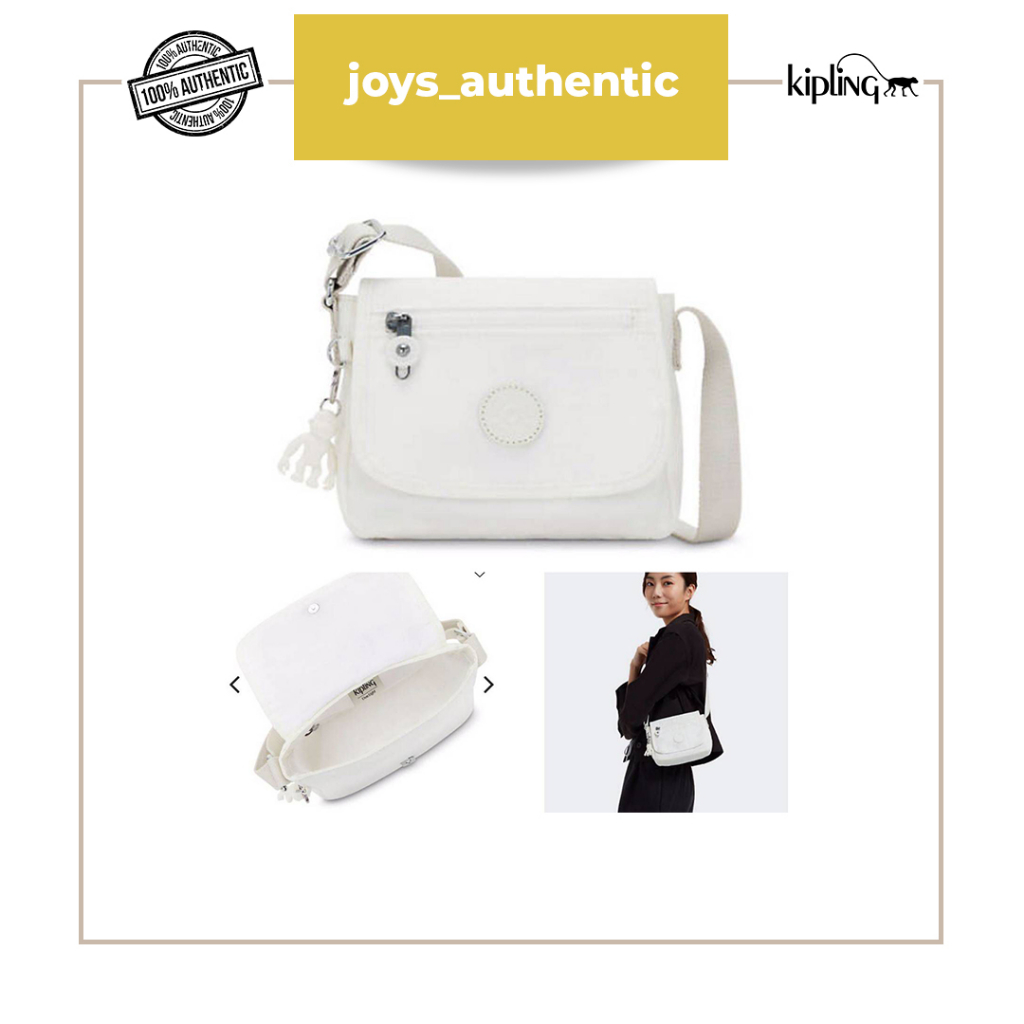 Tas Wanita Kipling Sabian Crossbody Mini Bag Putih White Woman Bag Authentic Original