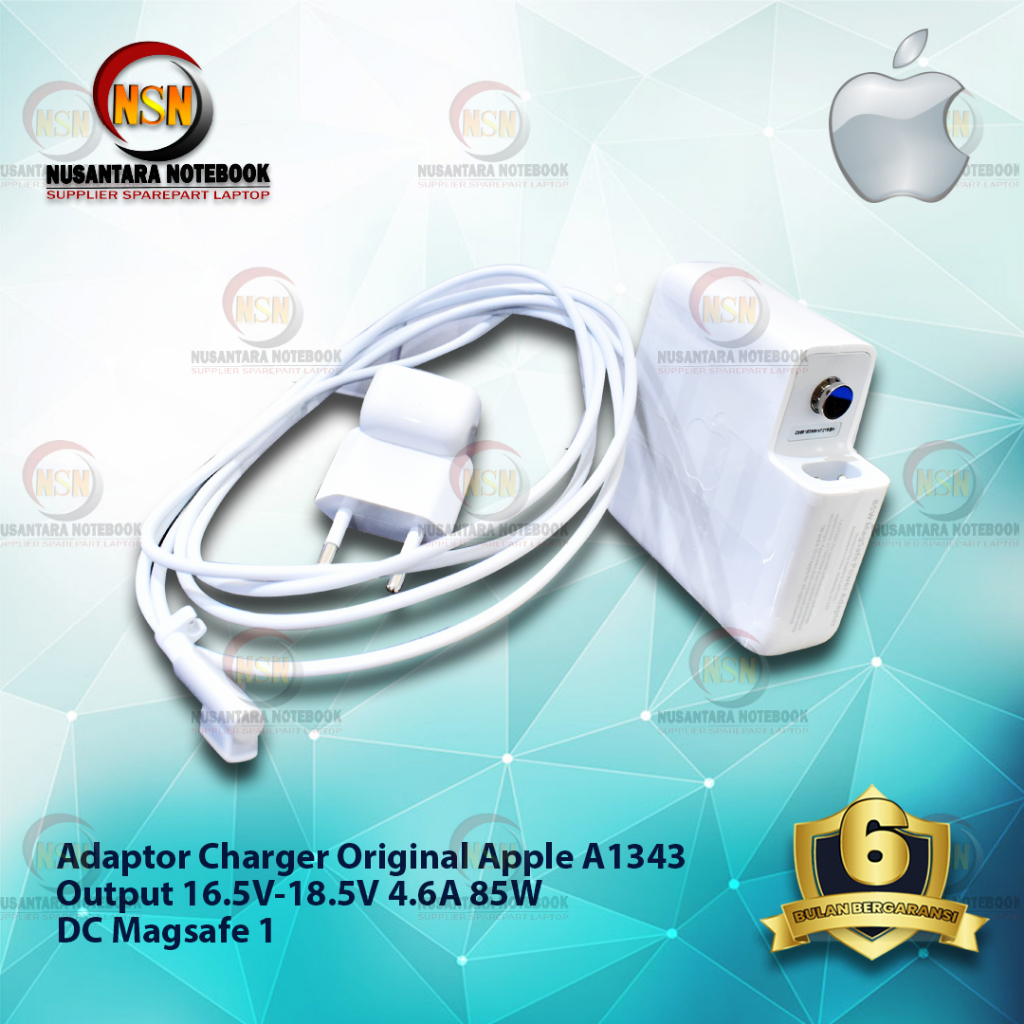 Adaptor OG APPLE A1343 16.5V-18.5V 4.6A 85W DC MS 1 Dus Putih