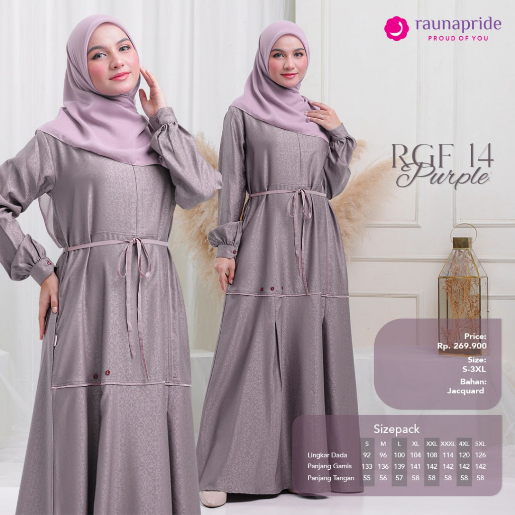 Gamis Wanita  Rauna Dewasa / GF-14 / Fashion Muslim 2023