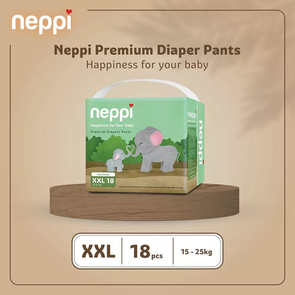 NEPPI PREMIUM DIAPER PANTS (M/L/XL/XXL) / PEMPERS BAYI / DIAPERS ANTI IRITASI / POPOK BAYI / TRAVELING / ANTI RUAM / POPOK BAYI BARU LAHIR / NEWBORN / AMAN KULIT SENSITIF/ ANTI GATAL / ANTI BOCOR/ NEPPI SOFT CARE TAPE