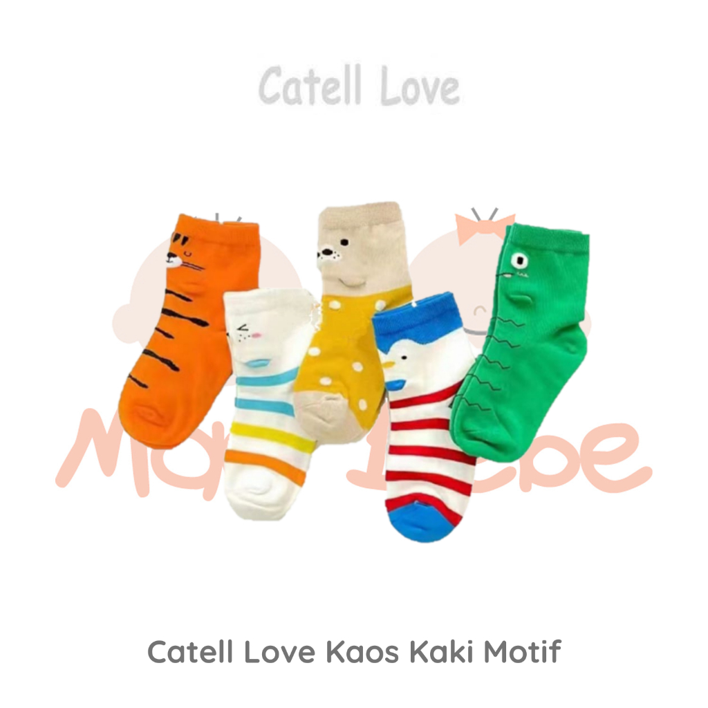 Catell Love Baby Sock Kaos Kaki Anak Motif 1 Pack