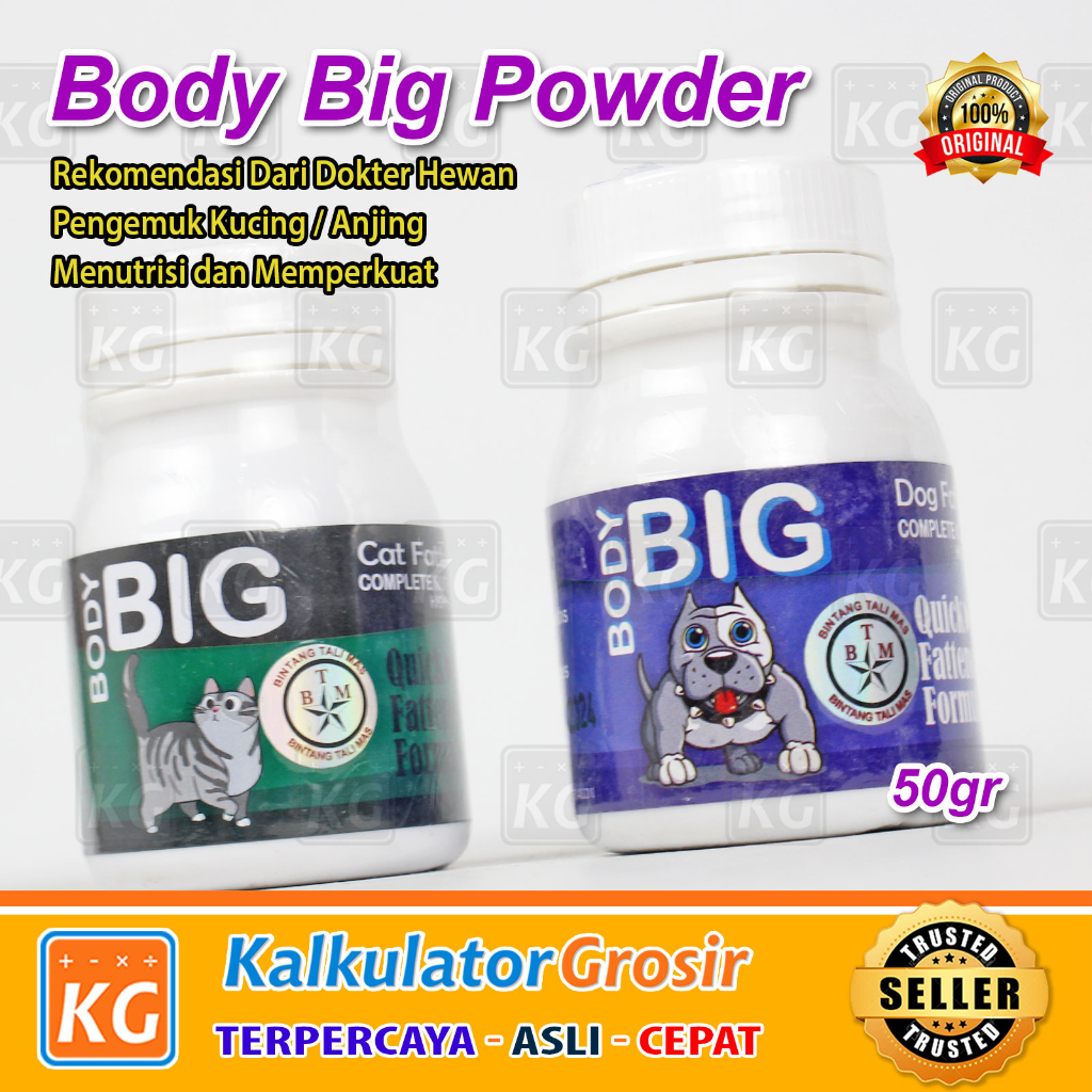 Body Big Cat / Penggemuk Kucing / Vitamin Kucing / Cat Fater Powder / Btm / Big Body Fattener