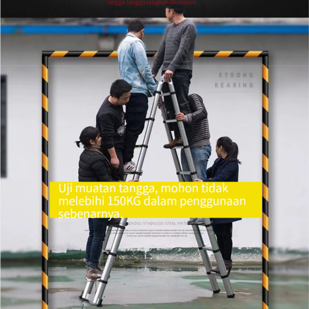 Highline Tangga Lipat Aluminium Tangga Lipat Portable Tangga Teleskopik Multifungsi