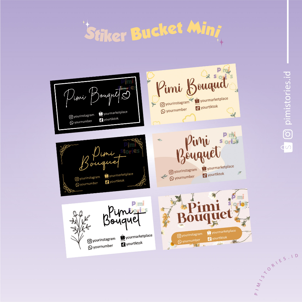 STIKER BUCKET ⚫ STIKER BOUQUET ⚫ STIKER BUNGA ⚫ LOGO ⚫ BUKET UANG