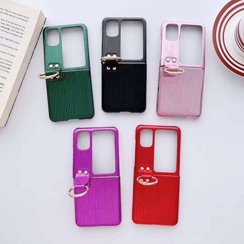 Morikacase Leather Phone Case Untuk OPPO Find N2 Flip 5G Pure Color Shockproof Cover FULL COVER