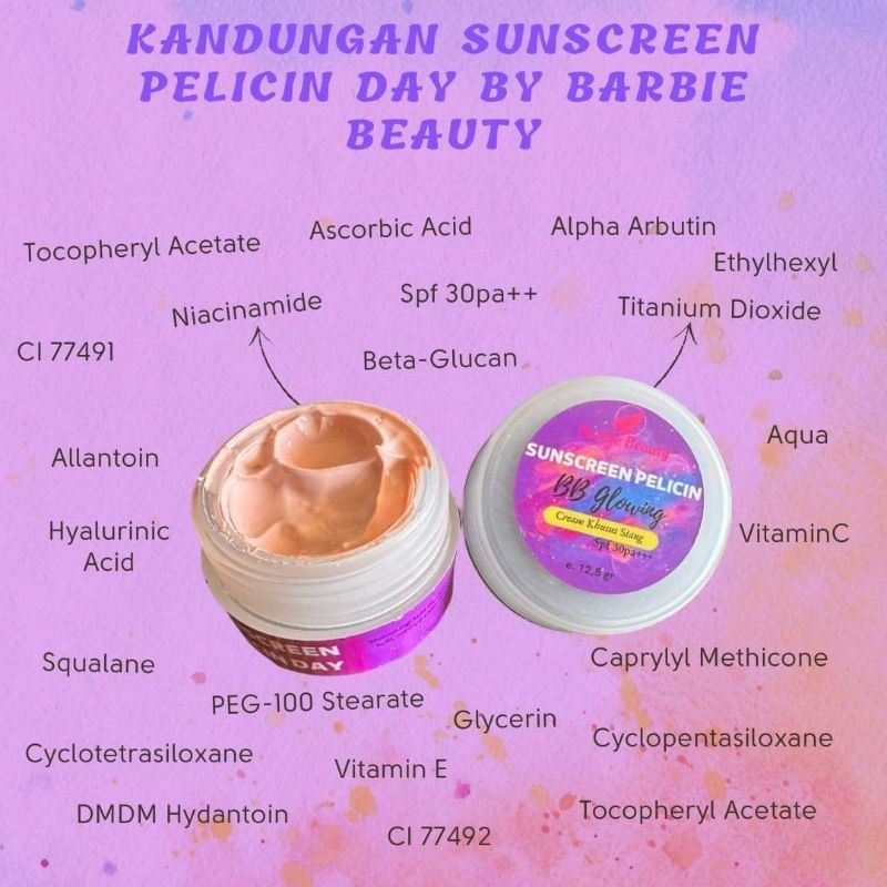 Ready Stock | Sunscreen Pelicin BB Glowing SCI Beauty By Barbie Beauty - 12.5gr