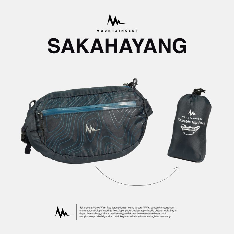 Waistbag lipat mountaingeer sakahayang series - foldable Waistbag - Tas lipat mountaingeer