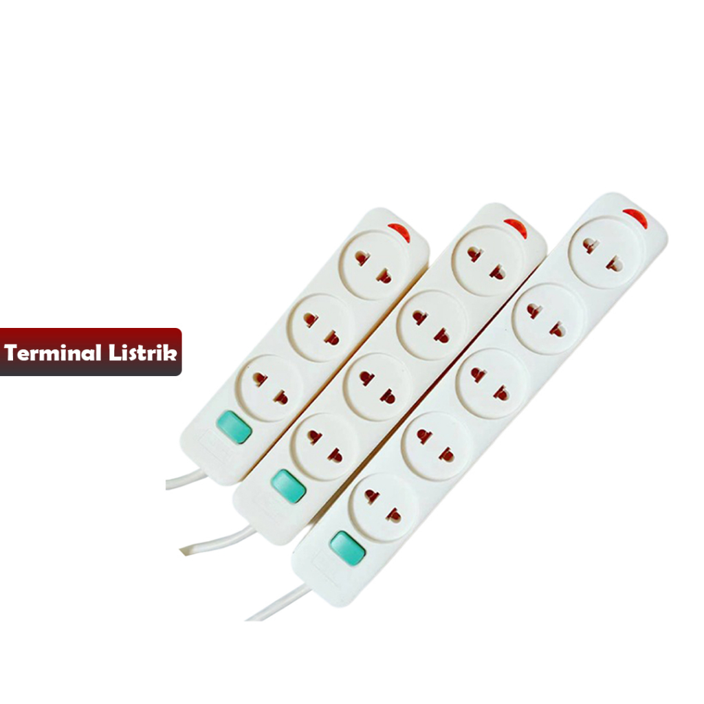 STOP KONTAK 4 LUBANG 3 METER - TERMINAL LISTRIK 4 LUBANG-CAHAYA SC-754
