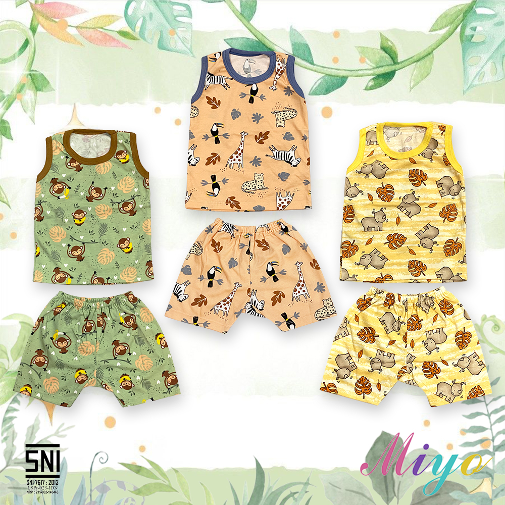 Setelan Oblong Singlet SML Anak Motif Miyo