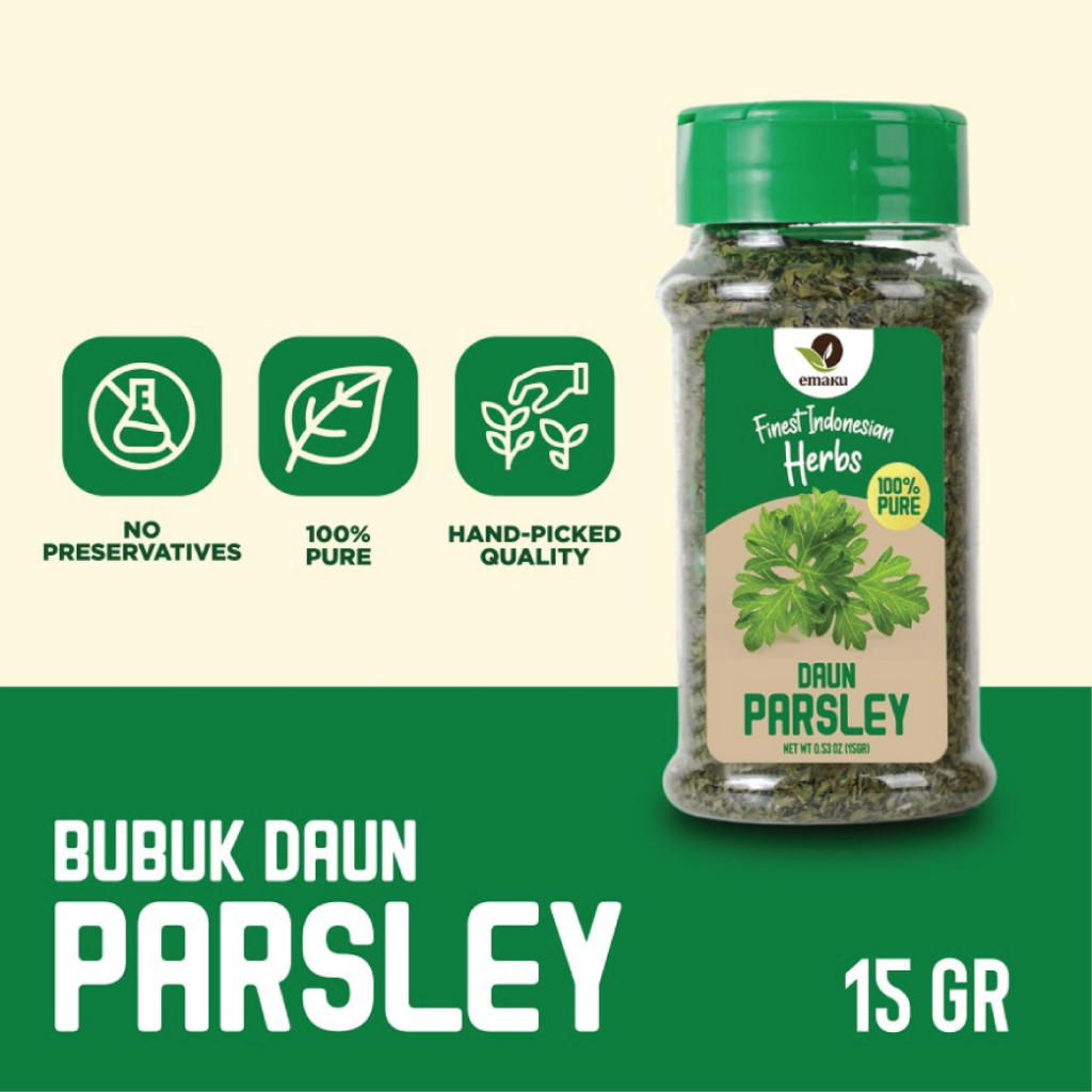 Emaku Dried Parsley Flakes / Daun Parsley Kering