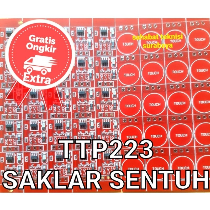 6pcs TTP223 TTP 223 Modul Saklar Sentuh