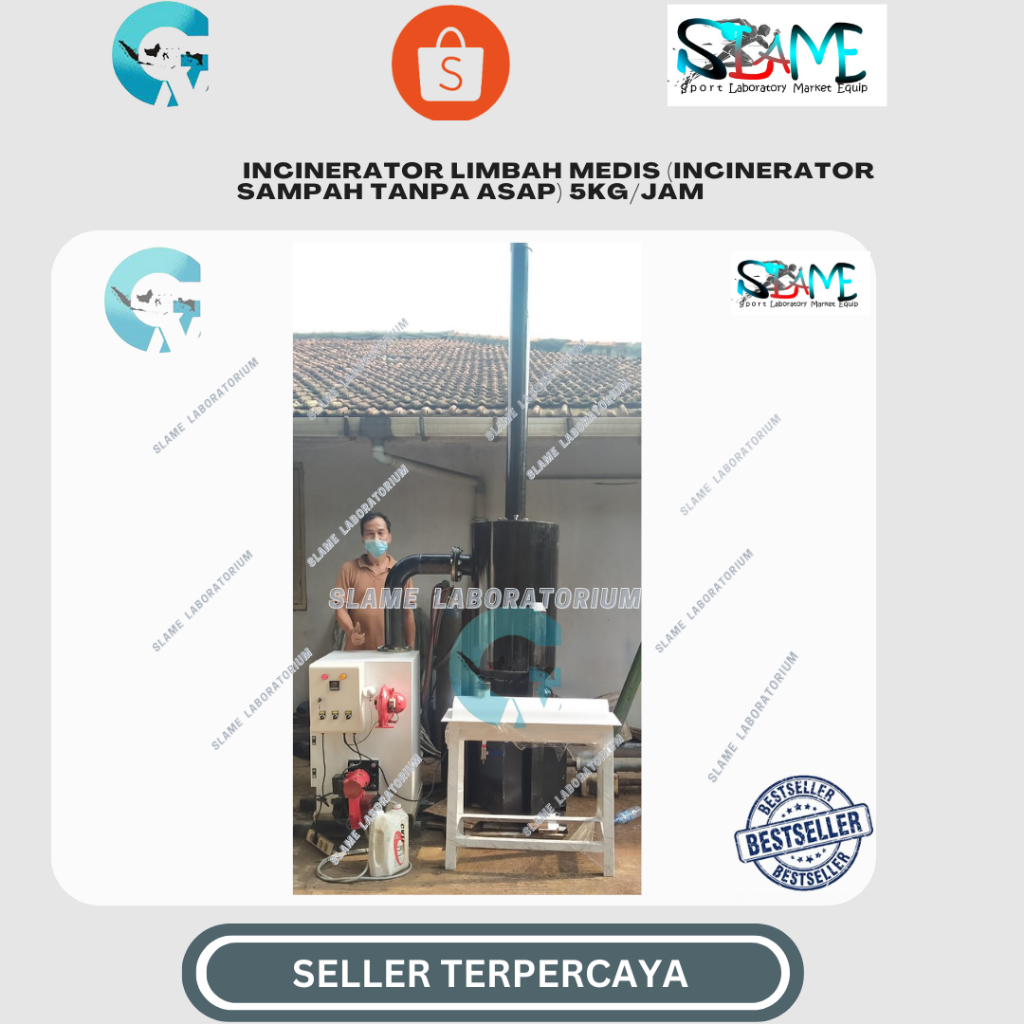 Incinerator limbah medis (Incinerator sampah tanpa asap) 5kg/jam