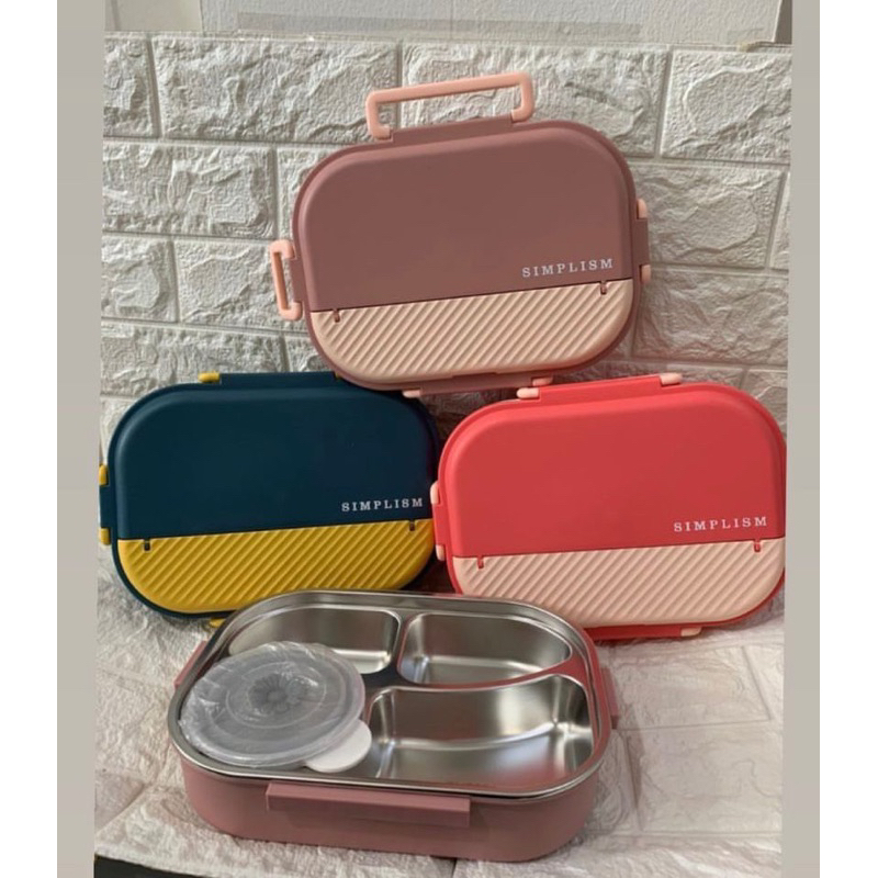 lunch box simplism sekat 4 stainless