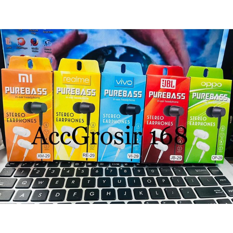 HF / HANDSFREE BRANDED 29 PURE BASS SUPER BASS HEADSET BRAND