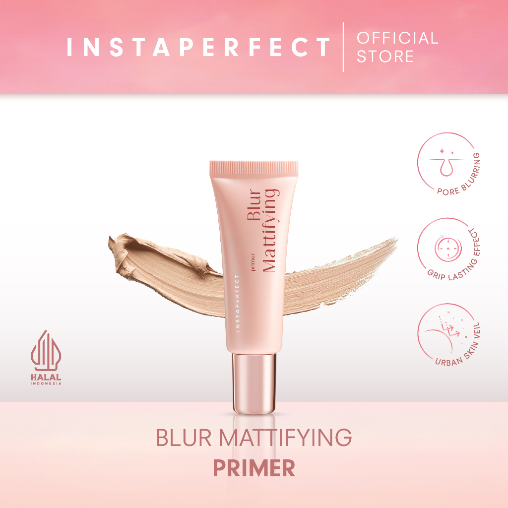 Instaperfect Blur Mattifying Primer 20 ml (Real Skin Pore Blurring, Grip Lasting Effect, Smooth) | NEW Packaging | NEW Formula